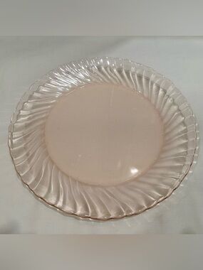 VTG Arcoroc France Rosaline Pink Swirl Plates - Set of 4 (9”)